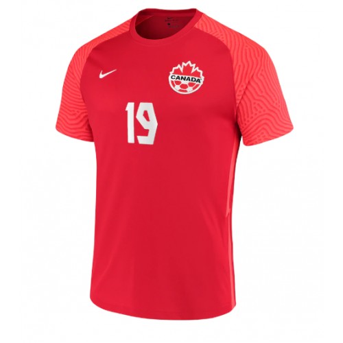 Canada Alphonso Davies #19 Replica Home Stadium Shirt World Cup 2022 Short Sleeve